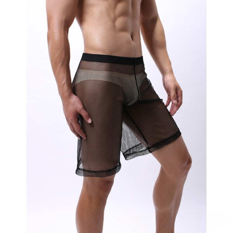 Pouch Boxer Pouch - Cuecas eróticas de malha de cintura