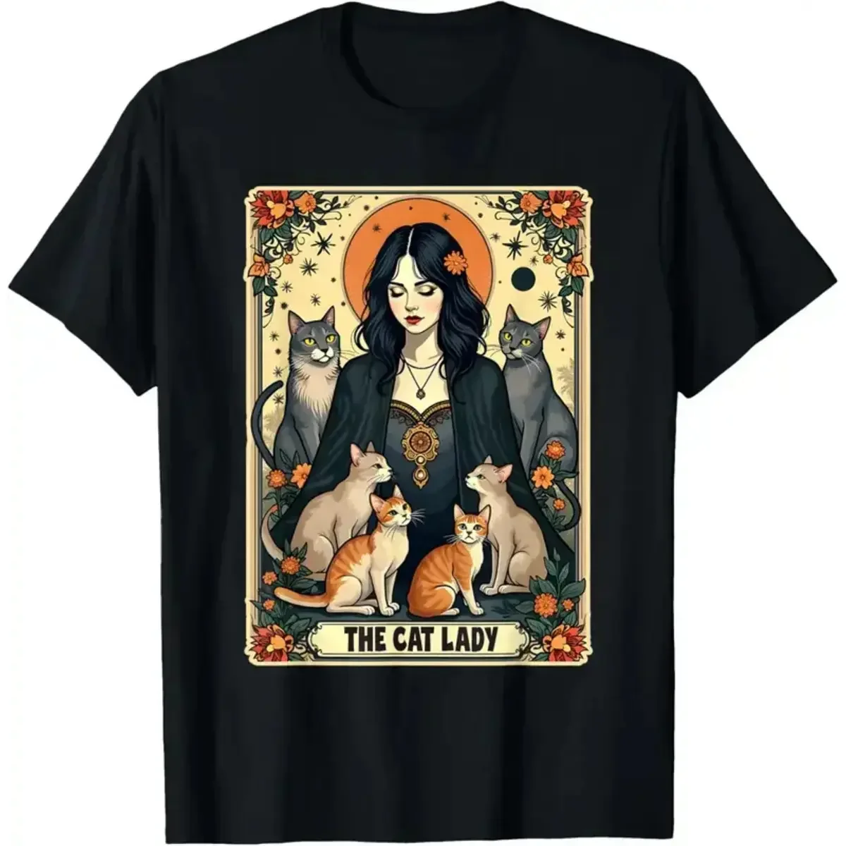Undershirt Crew Neck - Camiseta Unissex The Cat Lady Tarot