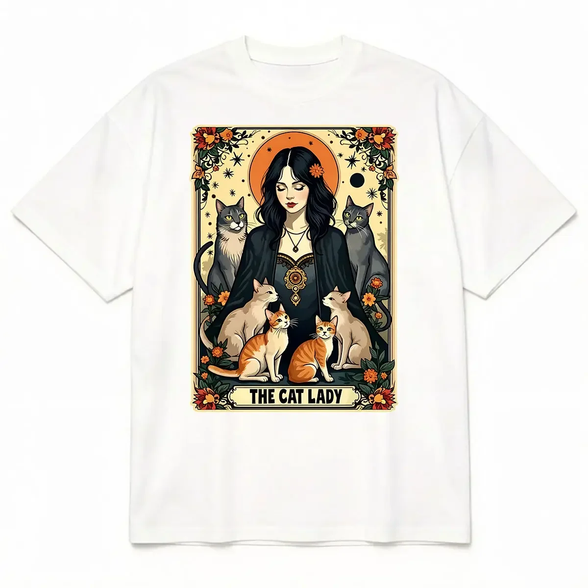 Camiseta Unissex The Cat Lady  - Undershirt Crew Neck avaliação e preço